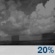 Wednesday Night: A 20 percent chance of showers before 8pm.  Mostly clear, with a low around 73. South wind 5 to 10 mph. 