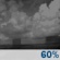 Tuesday Night: Showers likely before 7pm.  Partly cloudy, with a low around 74. Southeast wind around 5 mph becoming calm  in the evening.  Chance of precipitation is 60%.