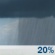 This Afternoon: A slight chance of showers between 3pm and 4pm.  Partly sunny, with a high near 68. Southeast wind around 10 mph.  Chance of precipitation is 20%.
